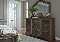 Traditional Chestnut Brown Dresser - Valley Springs