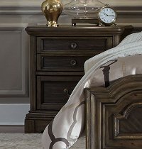 Traditional Chestnut Brown Nightstand - Valley Springs