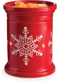 Red and White Snowflake Illumination Fragrance Warmer - Candle Warmers