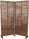 Clearance Brown Wood and Aluminum 2 Panel Screen Room Divider