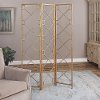 Antique Gold Leaf 3-Panel Screen -2