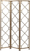 Antique Gold Leaf 3-Panel Screen