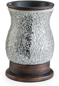 GMREF Silver Glass Mosaic Reflection Illumination Fragrance Warmer - Candle Warmers