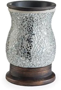 Silver Glass Mosaic Reflection Illumination Fragrance Warmer