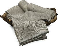 Gray and Ivory Herringbone Boulder Throw-2