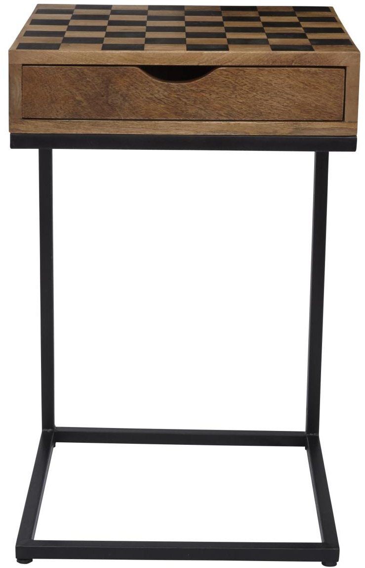 Checkerboard C-Shaped Table - Global Archive-2