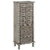 Gray Wash Spindle Jewelry Armoire