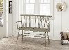 Clearance Gray Spindle Back Bench with Armrests