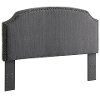 IDF-7880GY-HB-FQ Gray Upholstered Full/Queen Headboard - Mira-1