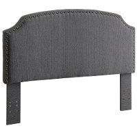 IDF-7880GY-HB-FQ Gray Upholstered Full/Queen Headboard - Mira