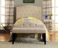 IDF-7989IV-HB-T Ivory Upholstered Twin Headboard - Venice