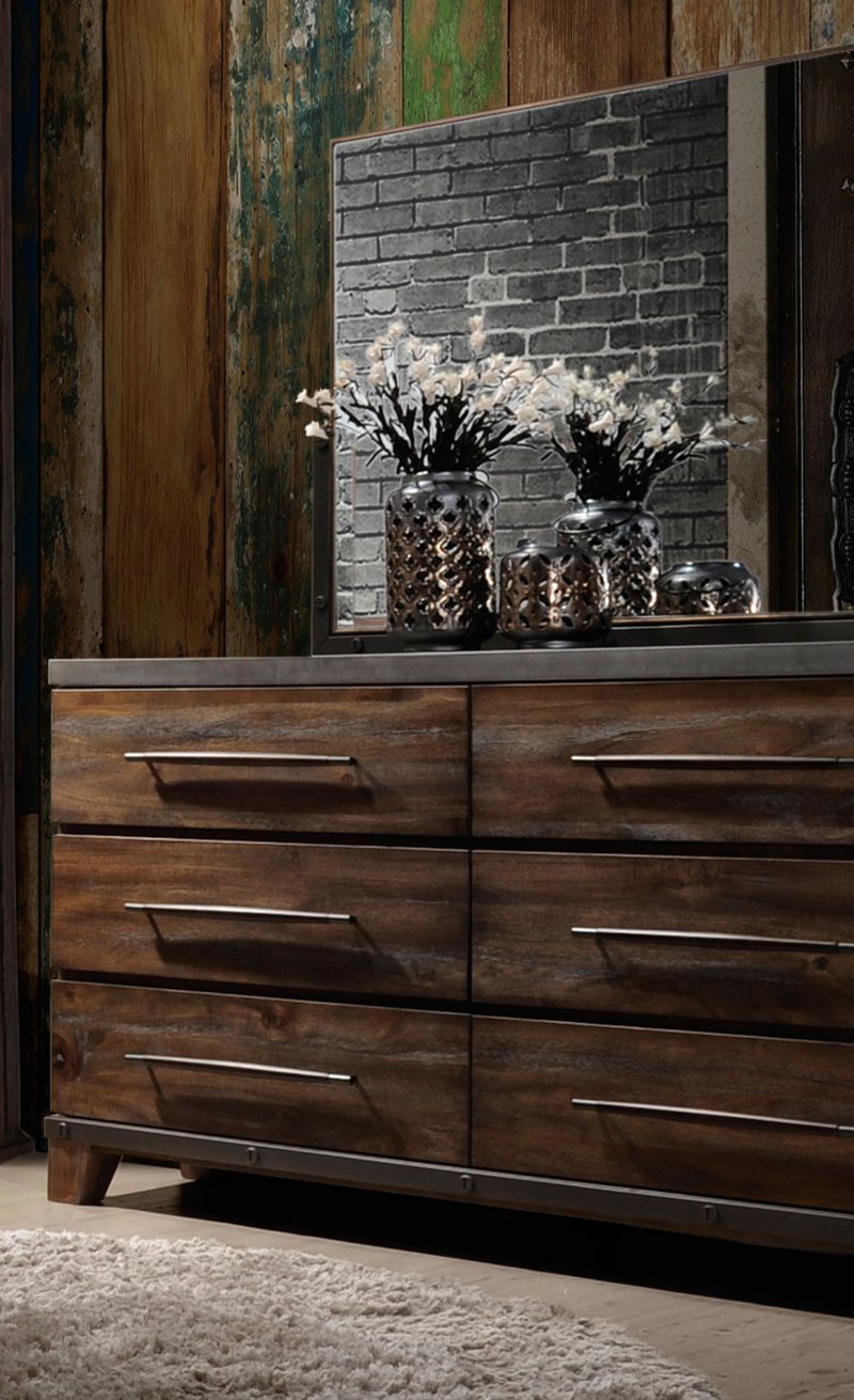 Modern Rustic Brown Dresser Forge Rc Willey Furniture Store