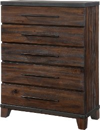 Modern Rustic Brown Chest of Drawers - Forge