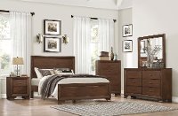 Casual Contemporary Brown 6 Piece Twin Bedroom Set - Jacob
