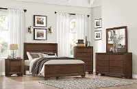 Casual Contemporary Brown 6 Piece Full Bedroom Set - Jacob
