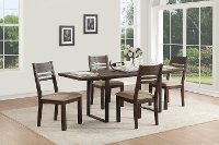Tobacco Contemporary 5 Piece Dining Set - European