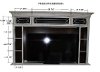 Distressed White 2 Piece Ornate Entertainment Center - Prisma-2