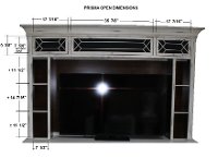 Distressed White 2 Piece Ornate Entertainment Center - Prisma-2