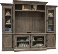 4 Piece Modern Gray Entertainment Center - Dovetail