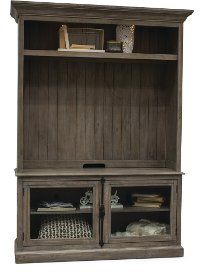 Washed Gray 2 Piece Modern Entertainment Center - Dovetail