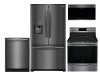 KIT Frigidaire 4 Piece Kitchen Appliance Package with Electric 5.4 cu. ft. Range - Black Stainless Steel
