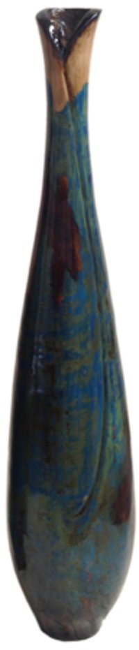60 Inch Cobalt and Turquoise Alcatraz Floor Pot