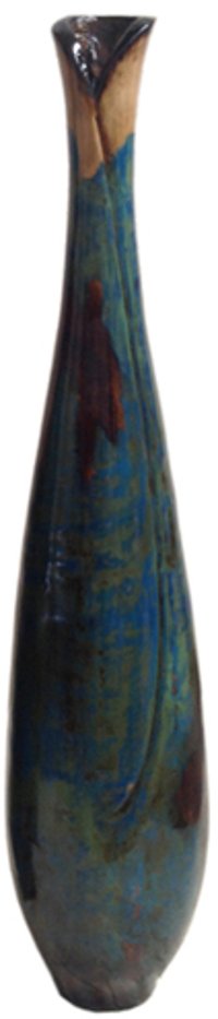 64 Inch Cobalt and Turquoise Alcatraz Floor Pot