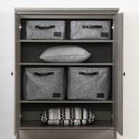 10604 Gray Maple Two-Door Armoire with Drawers - Versa -3