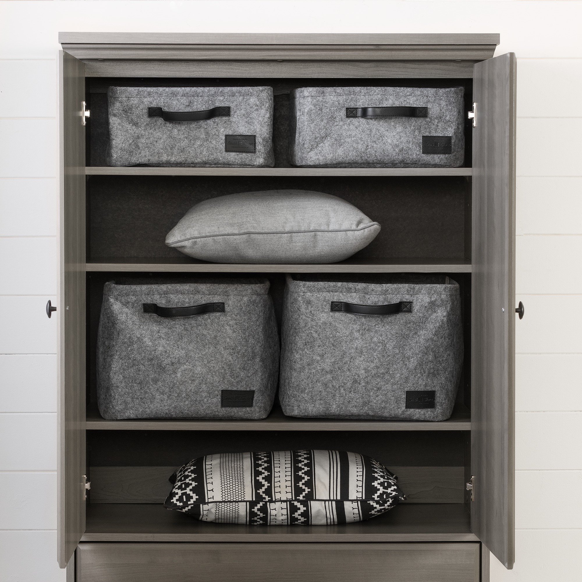 10604 Versa Gray Maple Two-Door Armoire with Drawers-3