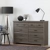 10606 Gray Maple 8-Drawer Double Dresser - Versa