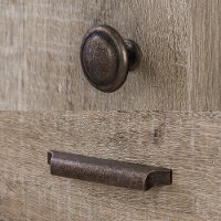 10607 Weathered Oak Two-Door Armoire with Drawers - Versa-5