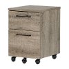 10551 Weathered Oak 2 Drawer Mobile File Cabinet - Munich -2