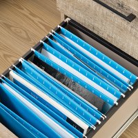 10551 Weathered Oak 2 Drawer Mobile File Cabinet - Munich -5