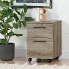 10551 Weathered Oak 2 Drawer Mobile File Cabinet - South Shore