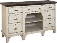 White and Weathered Brown Sideboard - Mystic Cay