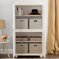 10311 White Wash 4-Door Storage Armoire - Hopedale-3