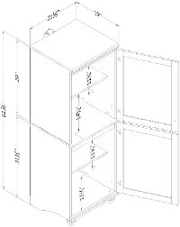 10312 Two-Door Narrow Storage Cabinet - Hopedale -4