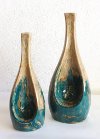 20 Inch Cobalt Turquoise Tear Drop Floor Jar