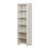 10314 White Wash Narrow 6-Shelf Bookcase - Hopedale -2