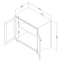 10323 Gray Maple Two-Door Storage Cabinet - Hopedale -4