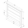 10122 Black King Headboard with Lights (78 Inch ) - Gloria -5