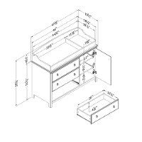 10624 Changing Table with Removable Changing Station - Catimini -8