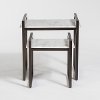 Gun Metal and Marble Nesting Tables - Set of 2