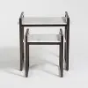 Gun Metal and Marble Nesting Tables - Set of 2