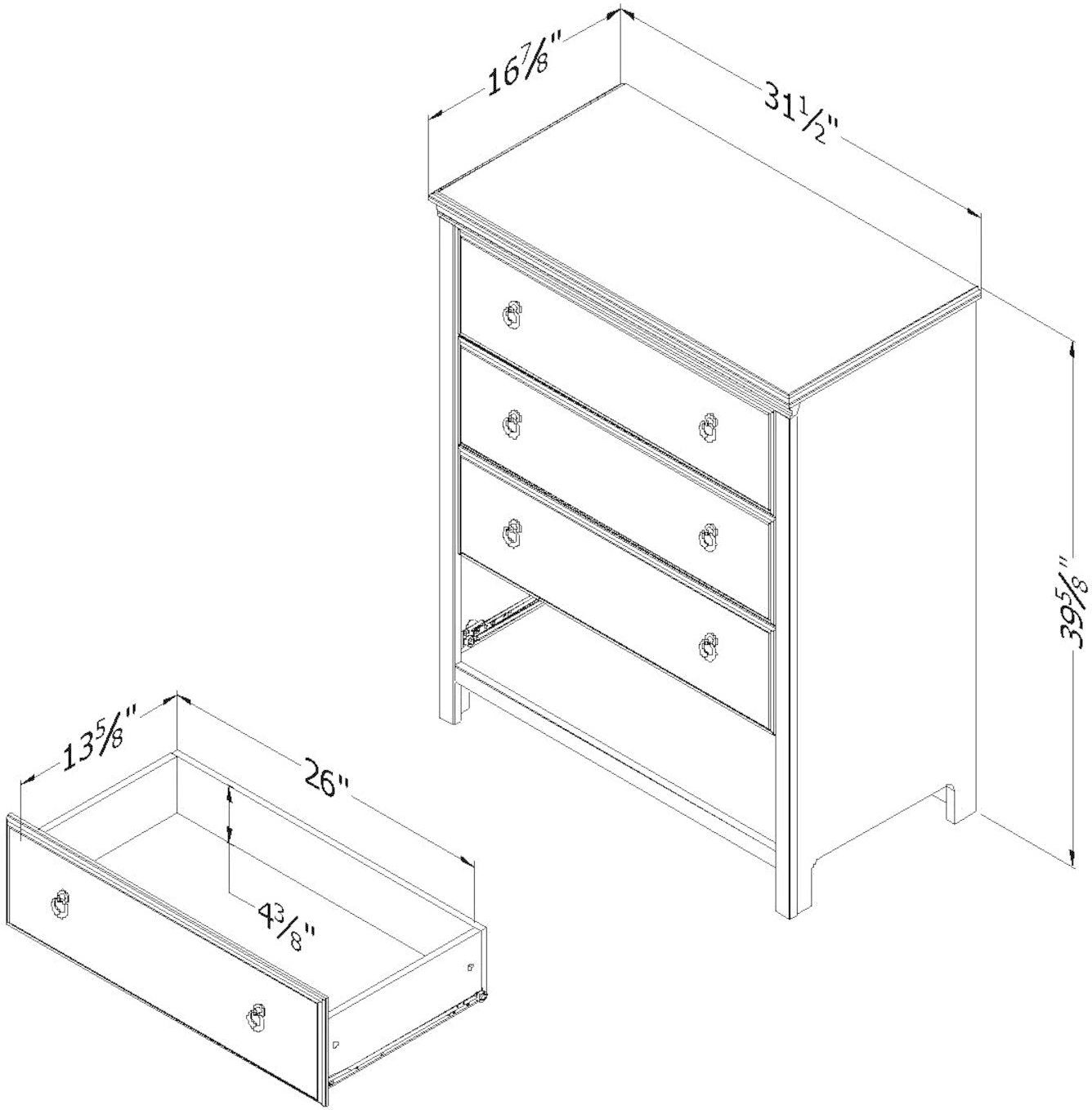 10625 Four-Drawer Chest - Catimini-6