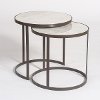 Metal and Marble Round Nesting Tables - Set of 2