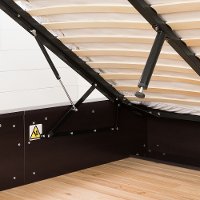 10697 Chocolate Brown Queen Storage Platform Bed - Step One-4