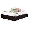 10697 Chocolate Brown Queen Storage Platform Bed - Step One-6