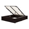 10697 Chocolate Brown Queen Storage Platform Bed - Step One-7