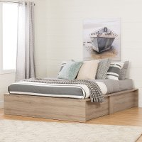 10701 Rustic Oak Queen Storage Platform Bed - Step One
